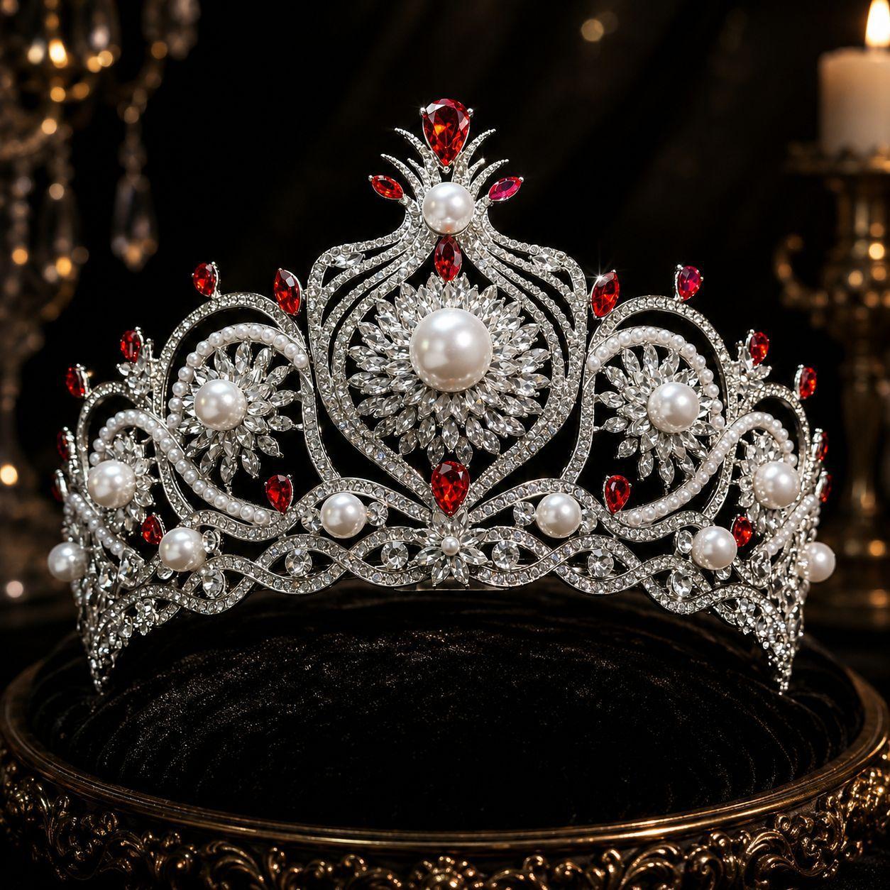 2026 New Model Crown Exclusively for Cross-Border Sales, Luxurious Zircon Bridal Headpiece, Wedding Banquet Pageant Crown Accessories Wholesale