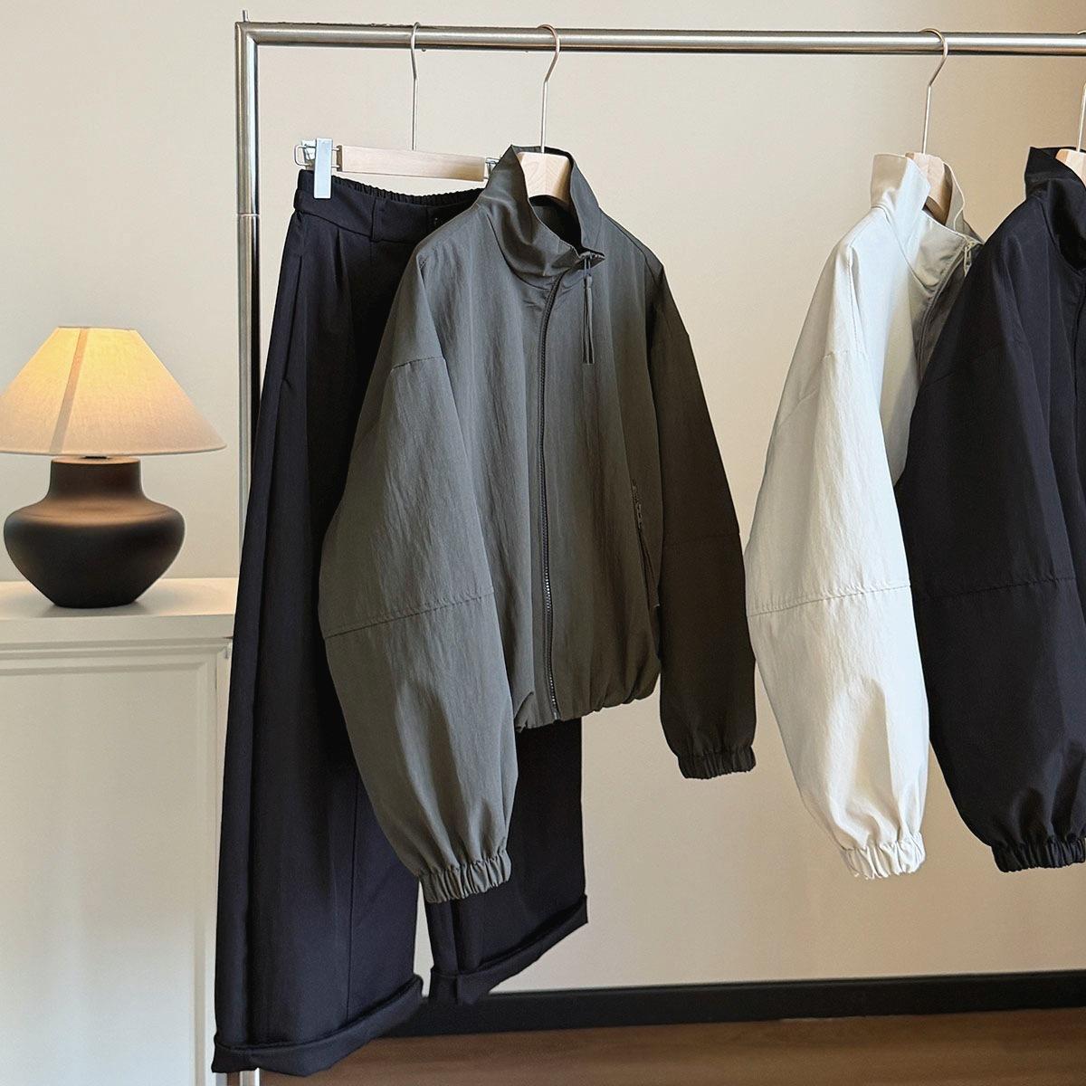 Korean-style short jacket for petite women, autumn new collection, simple and versatile, loose-fitting, windproof, casual jacket, trendy top