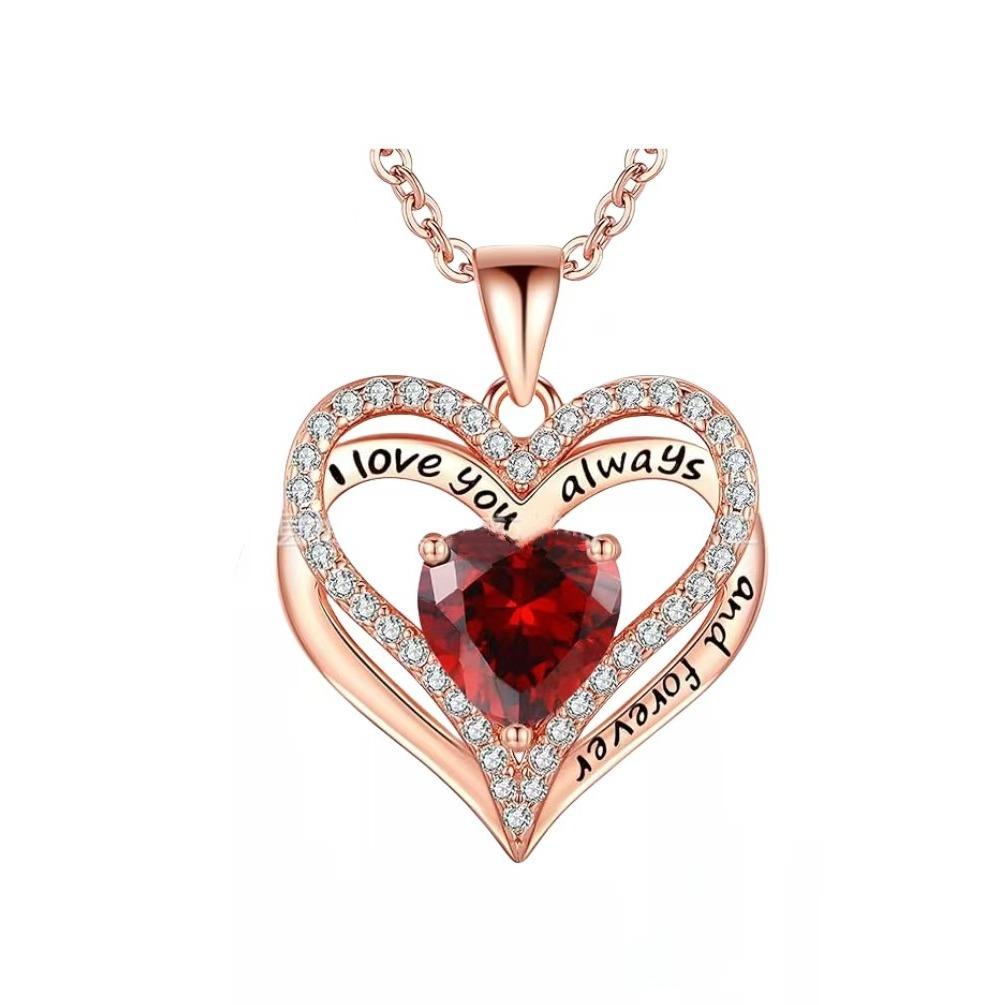 Amazon Hot Infinite Love Diamond Pendant European and American Cross-border Fashion Twelve Birthday Necklace Factory Outlet