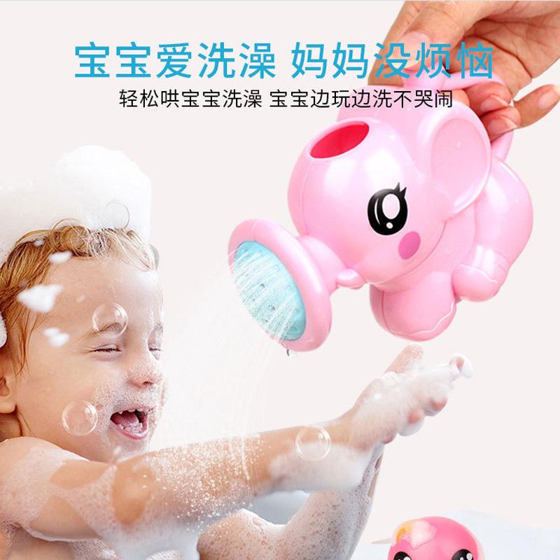 Douyin Hot Selling Kidsren's Bathroom Bathing Beach Toy Elephant Watering Can Baby Fun Wireless Water-Absorbing Spray