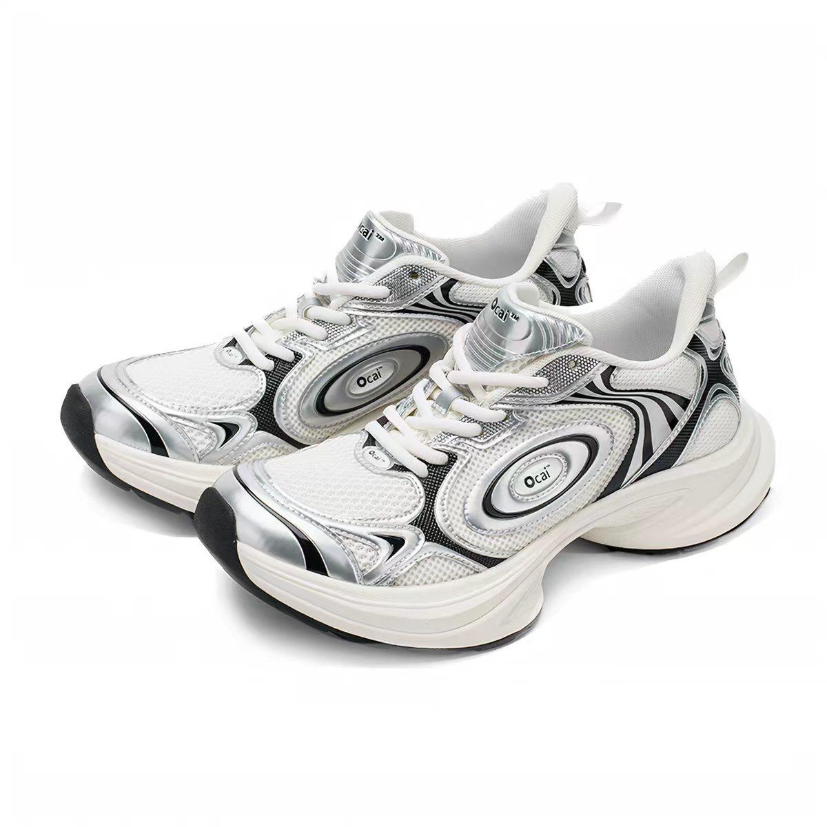 Trendy Brand Ocai Disk Runtech Ufo Running Shoes, Height-Increasing Sports Shoes, Thick-Soled Versatile Casual Dad Shoes for Women