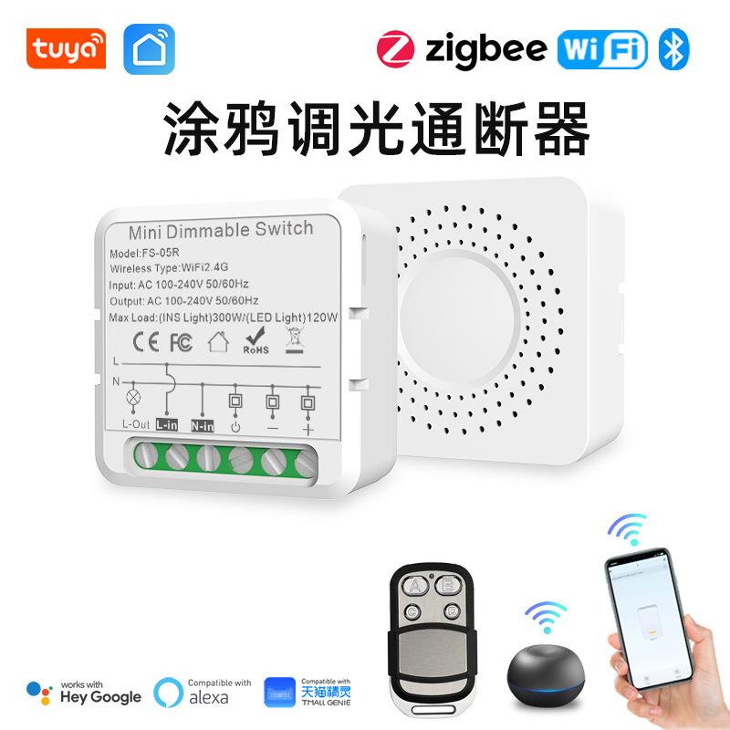 Graffiti WIFI smart home zigbee cassette switch 433 with metering voice control app dimming color
