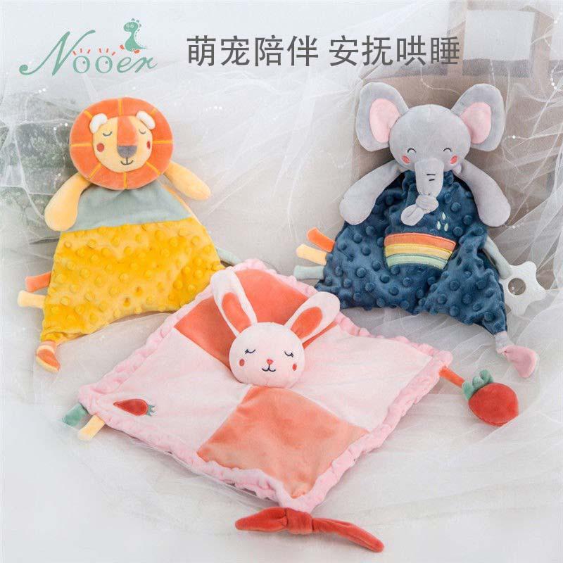 Nooer Baby Toys Are Safe to Put in the Mouth, Soothing Plush Toys in the Shape of Lions, Rabbits, and Elephants