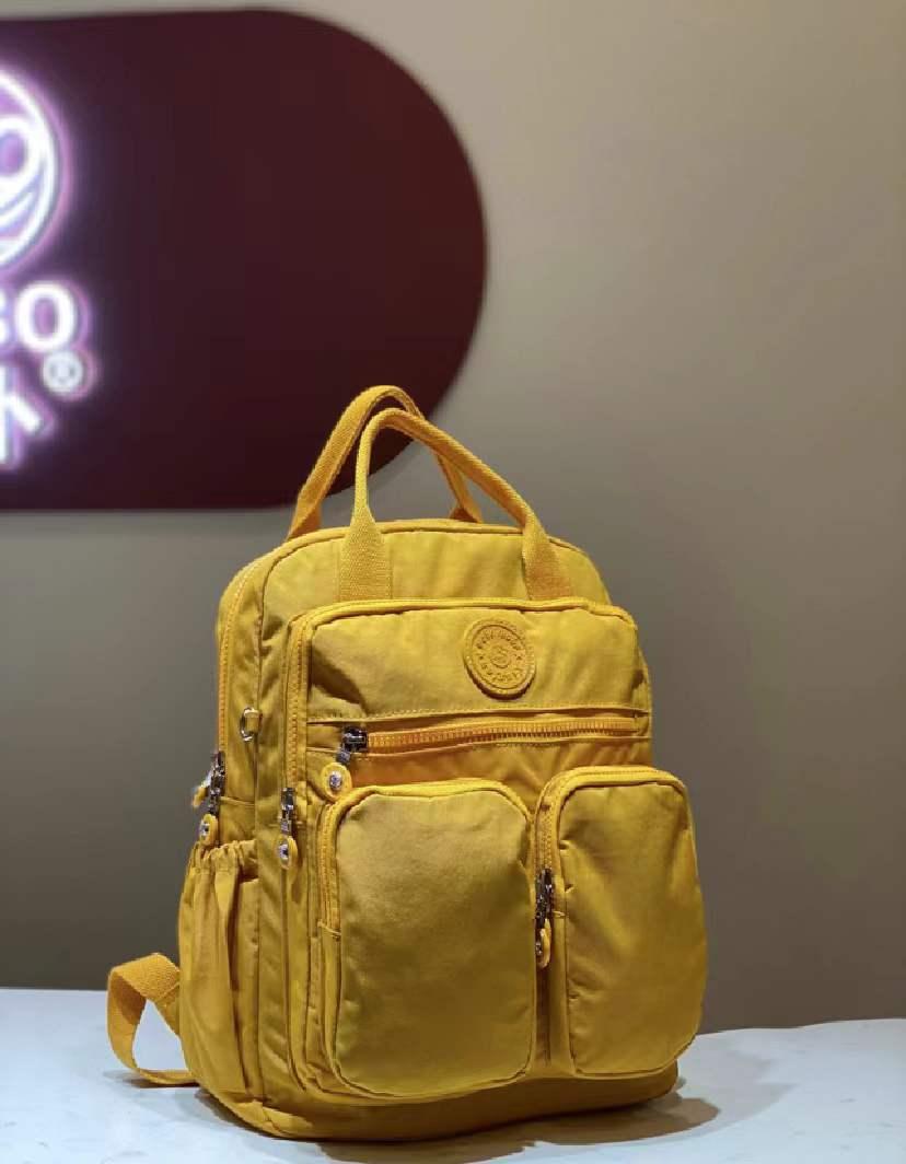 Bobu Japanese Women's Casual Backpack Lightweight Nylon Multi-Pocket Waterproof Travel Small Backpack for 14-inch Computer Bag
