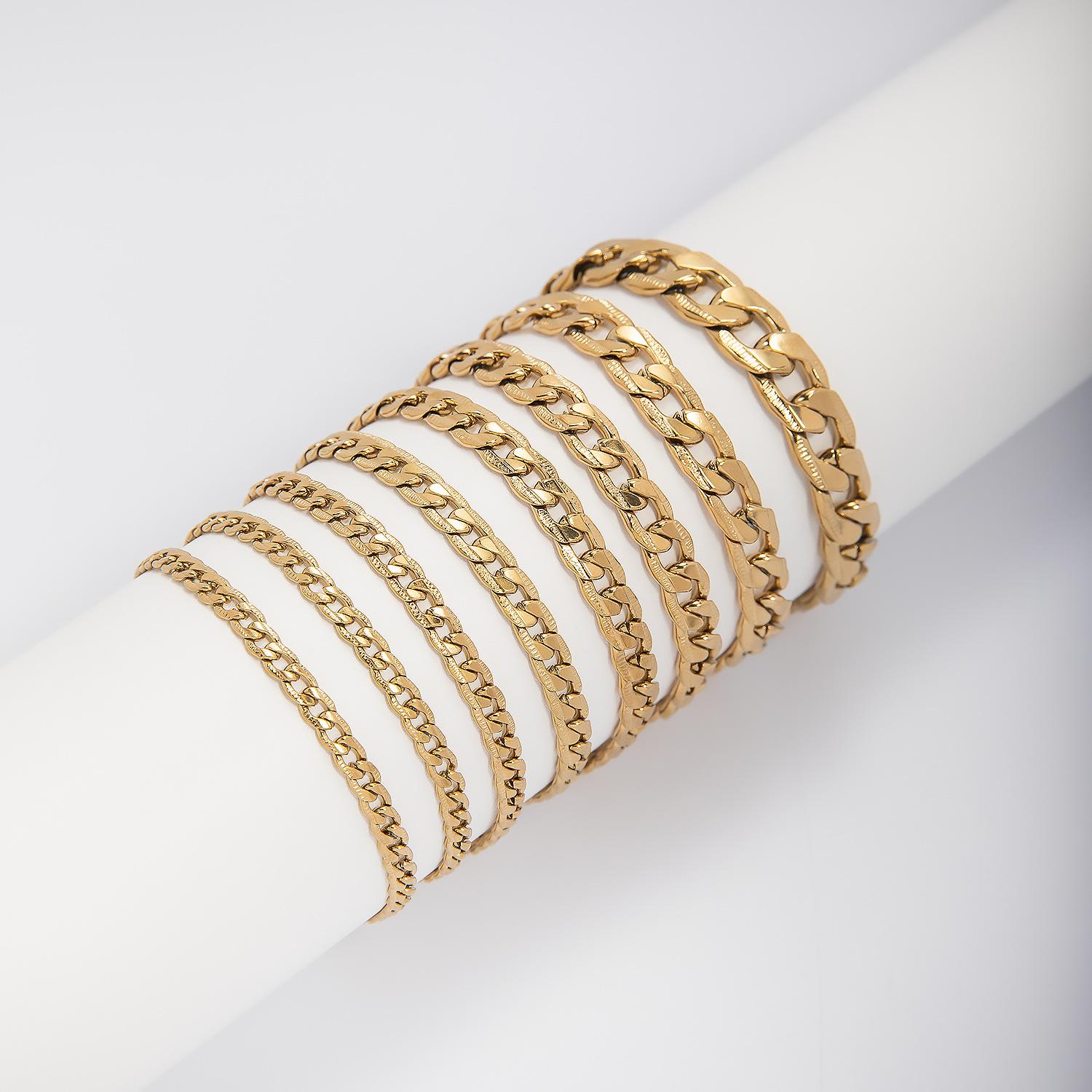 Cross-border European and American NK embossed 1:1 stainless steel bracelet, stylish and simple, unisex, versatile for daily commuting
