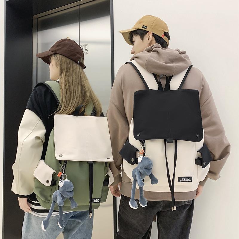 Backpack Men's Japanese Style Ins Men's Trendy Brand Large Capacity Casual Travel Bag Backpack Women's Trendy Cool School Bag College Students