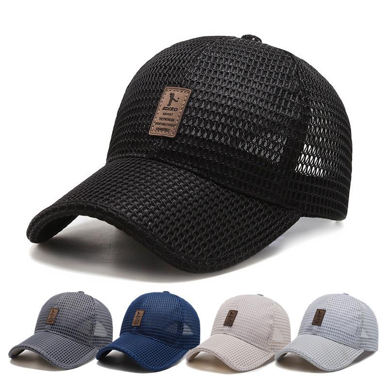 Hat Men's Summer 2025 New Gauze Sun Visor Trendy Fishing Baseball Mesh Hat Breathable Peaked Cap for Women