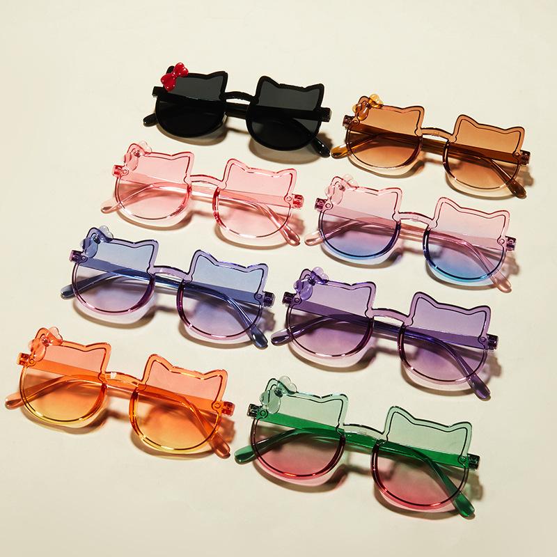 New Style Sunglasses Children's Sunglasses Wholesale Little Girl Cartoon Cute Super Cute Baby Sunshade Color Glasses