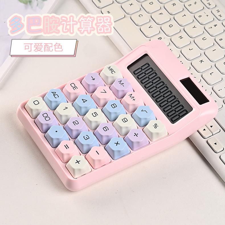 Dopamine Color-Blocking Calculator for Office Use, Student Use, College Students, Portable Calculator for Financial Accounting