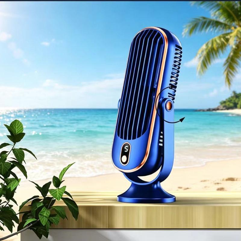 Desktop Fan Refrigeration Air Conditioning Fan Student Dormitory Bedroom Table Silent Shaking Head Air Cooler Small Electric Fan Wholesale