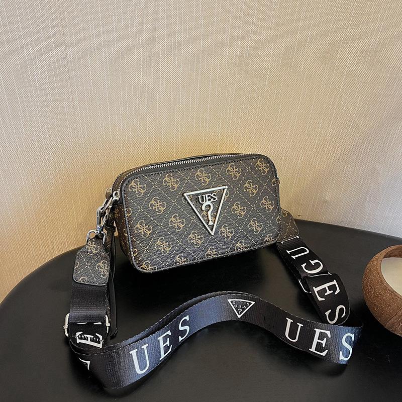New Foreign Trade Style European and American Fashion Retro Versatile Trendy Simple Casual Handbag Camera Bag Square Bag Printed Crossbody Bag