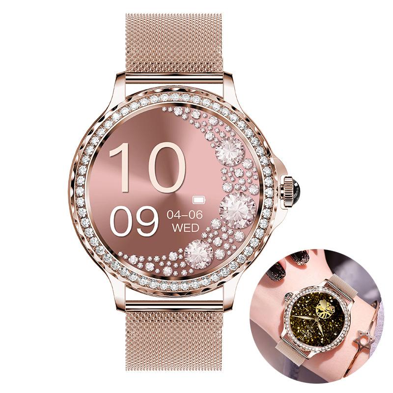 New women fashion smart watch NX19 Bluetooth call smart sports bracelet IP68 waterproof watch Diamond