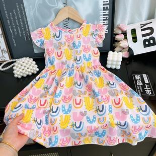 Girls Dress Summer New Baby Princess Floral Skirt Children's Summer Dress Girls Skirt Children's Skirt Wholesale
