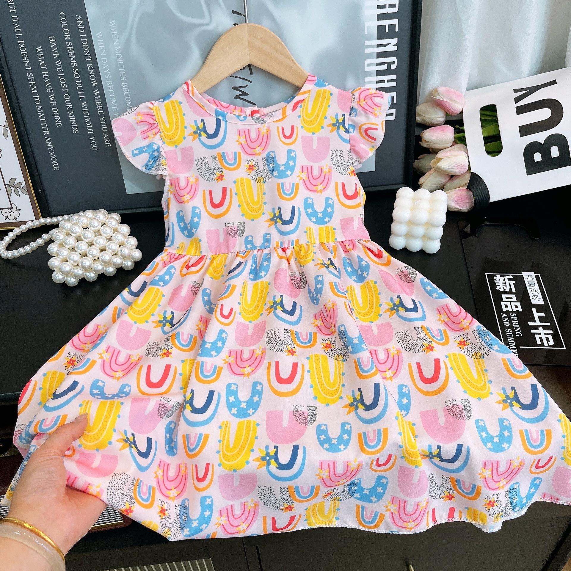 Girls Dress Summer New Baby Princess Floral Skirt Children's Summer Dress Girls Skirt Children's Skirt Wholesale
