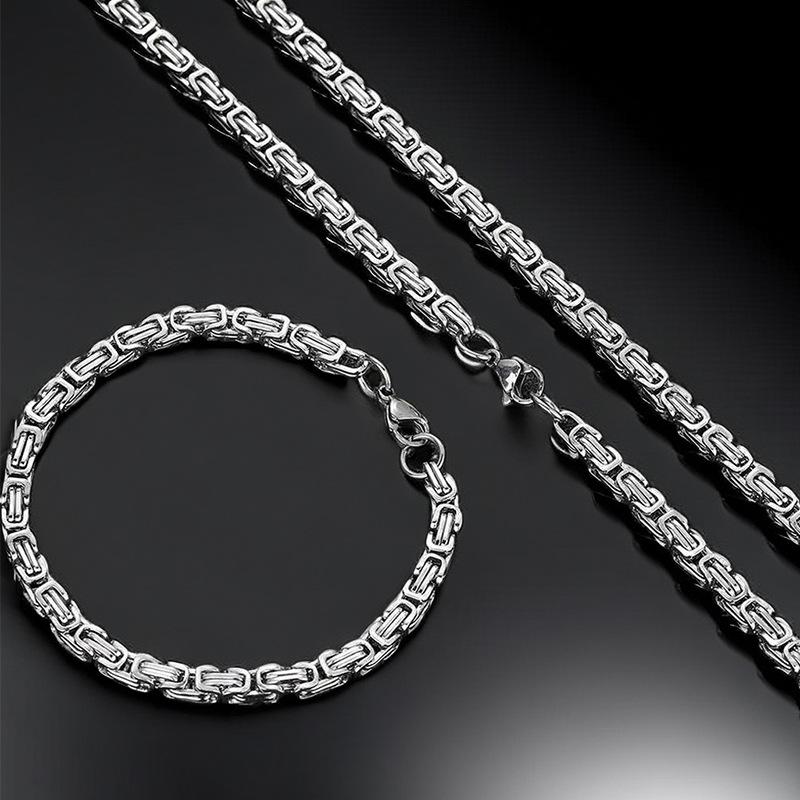 Hot Selling New Personalized Titanium Steel Non-Fading Imperial Chain Necklace Accessories Men's Dongguan Jewelry Non-Fading Necklace