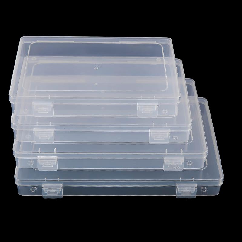 Pp Plastic Box Toy Desktop Storage Box Hardware Parts Stationery Packaging Box Rectangular Transparent Storage Box with Lid