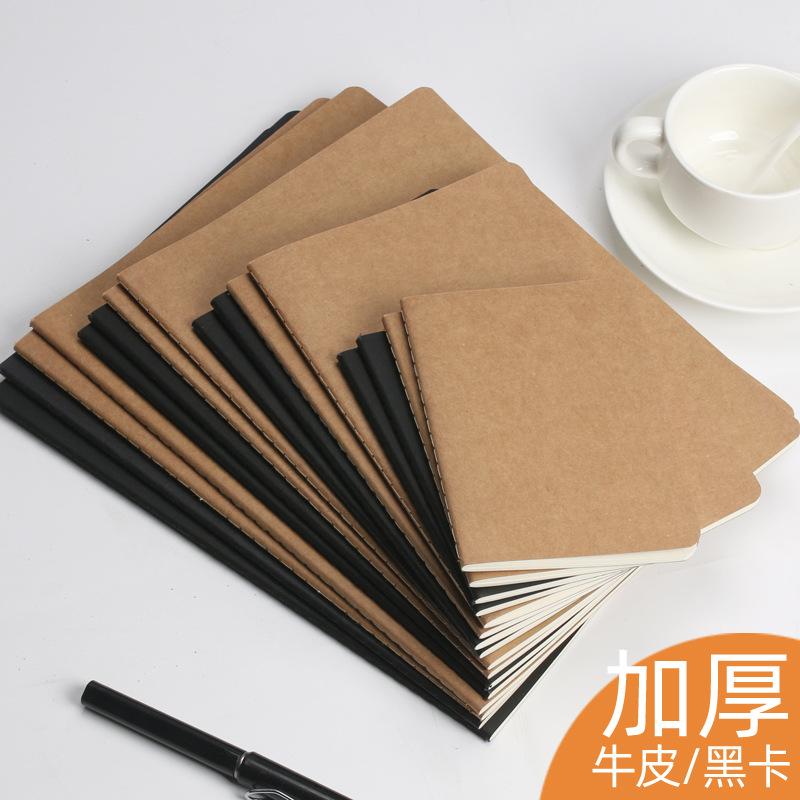 Primary School Students' Homework Line Book in Stock Simple Kraft Paper A4A5 Notebook Retro Diary Book Customization