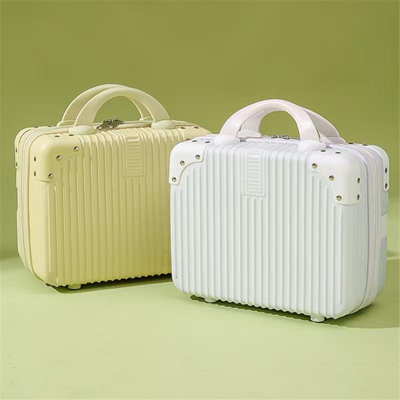 Vintage Suitcase 14 inch Cosmetic Case Small Suitcase Mini Accompanying Gift Small Lightweight Password Box Travel Case
