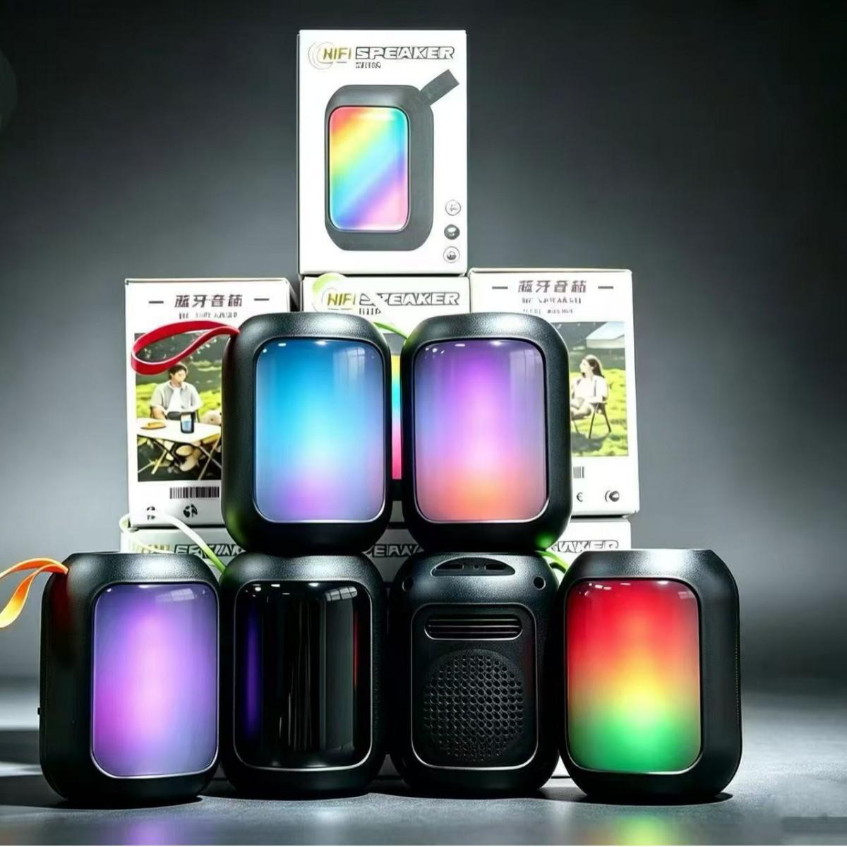 H102 Bluetooth Subwoofer Mini Speaker with Colorful Lights, High Volume Wireless Small Speaker, Factory Direct Sale