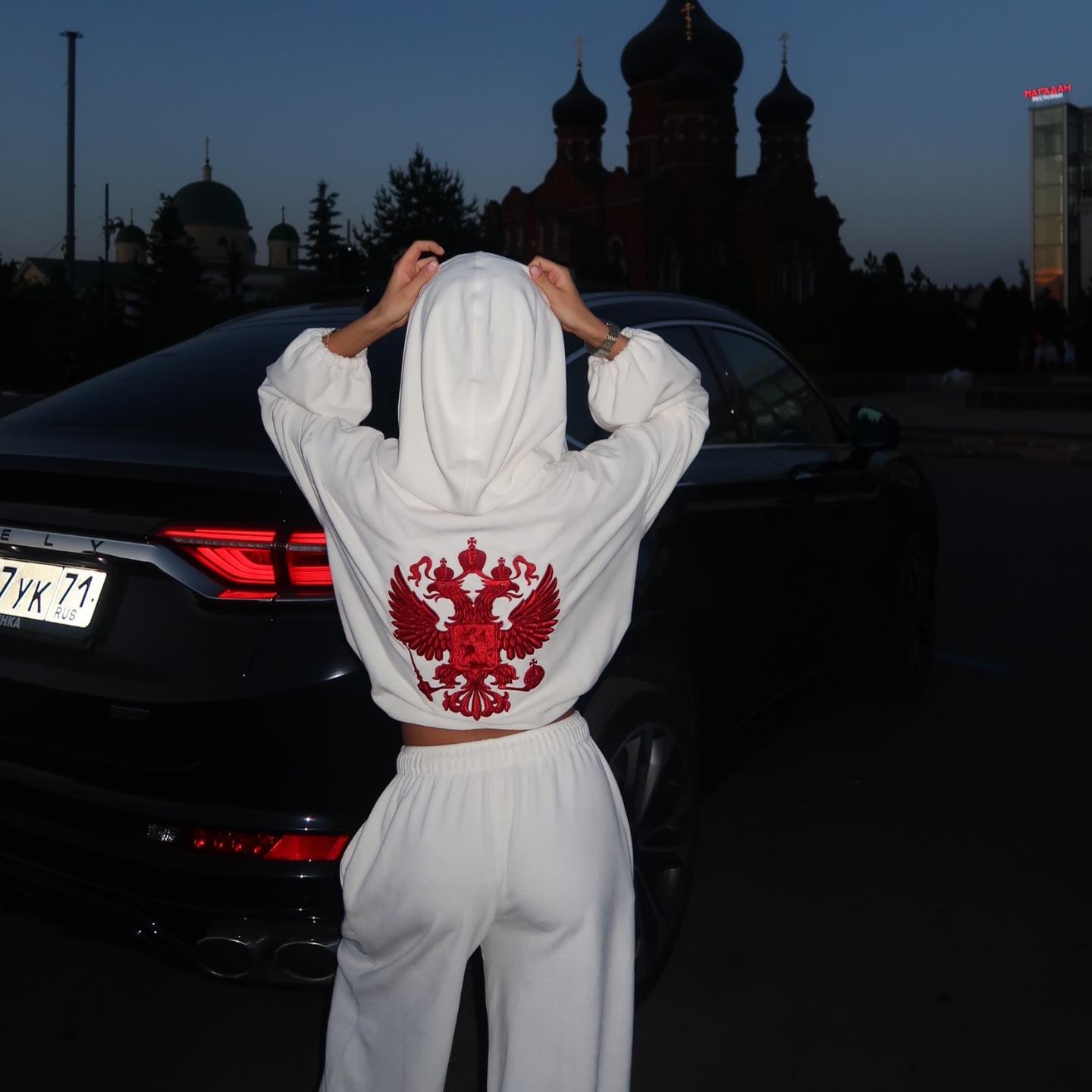 2026 Autumn/Winter Fashion Back Embroidery Hooded Zipper Sweatshirt + Loose Jogger Pants Set Trendy Personalized Women's Clothing