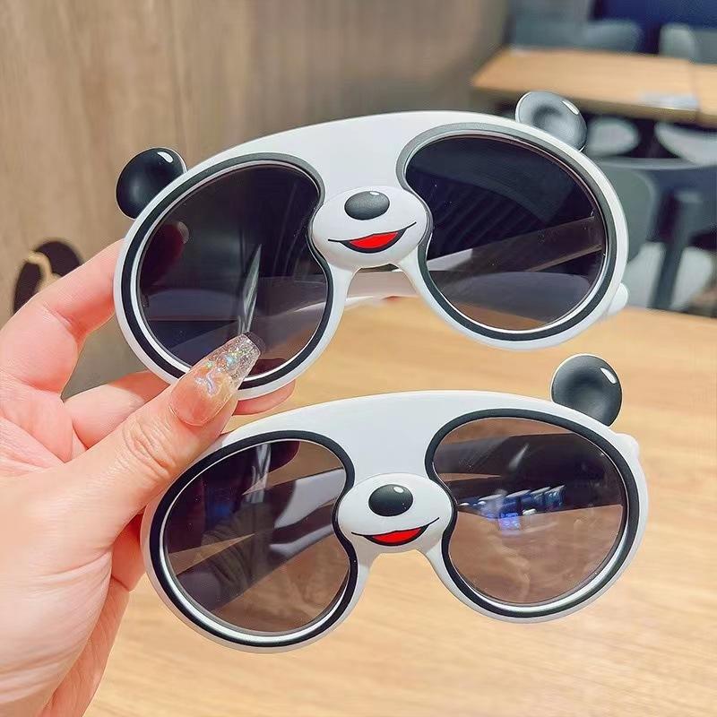 Hot-Selling Children's Panda Polarized Anti-Uv Sunglasses for Men and Women, Cute Baby Trendy Cool Sun Visors, Sun Protection Sunglasses
