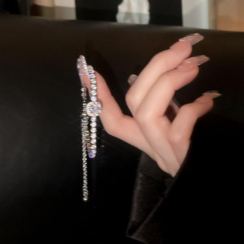High-End Super Flash Full Diamond Bracelet for Women, Accessible Luxury Ins Style Niche Design Bracelet 2025 New Popular Bracelet