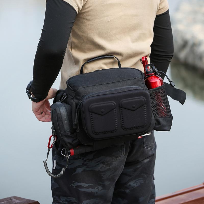 2023 New Luya Waist Bag Multifunctional Outdoor Shoulder Bag Men's Waterproof Leisure Travel Fishing Crossbody Waist Bag for Men