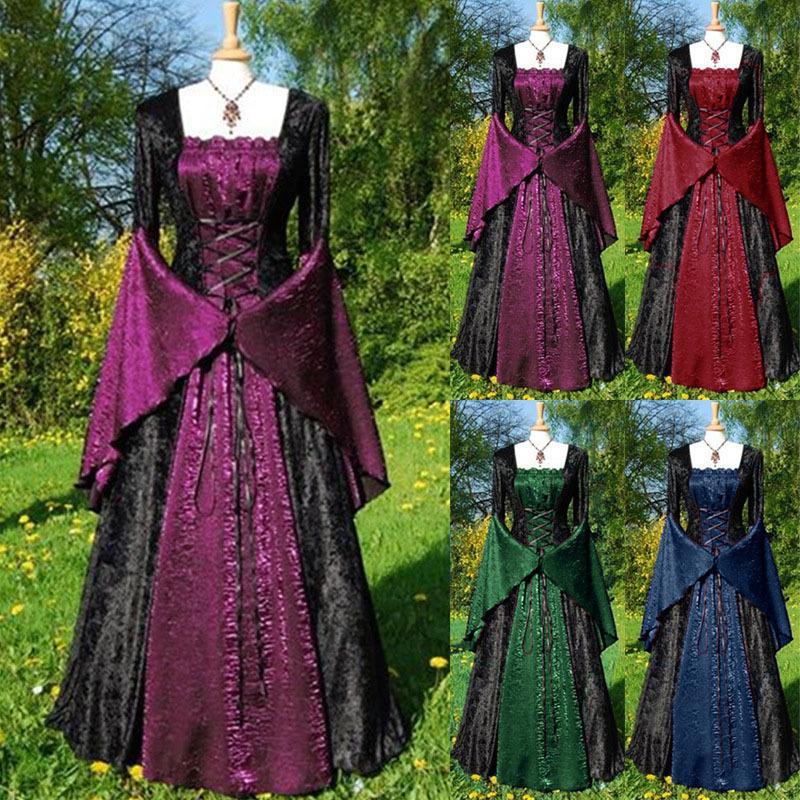 Europe and the United States in the Middle Ages European court style retro party dress dress women's dress a generation of hair