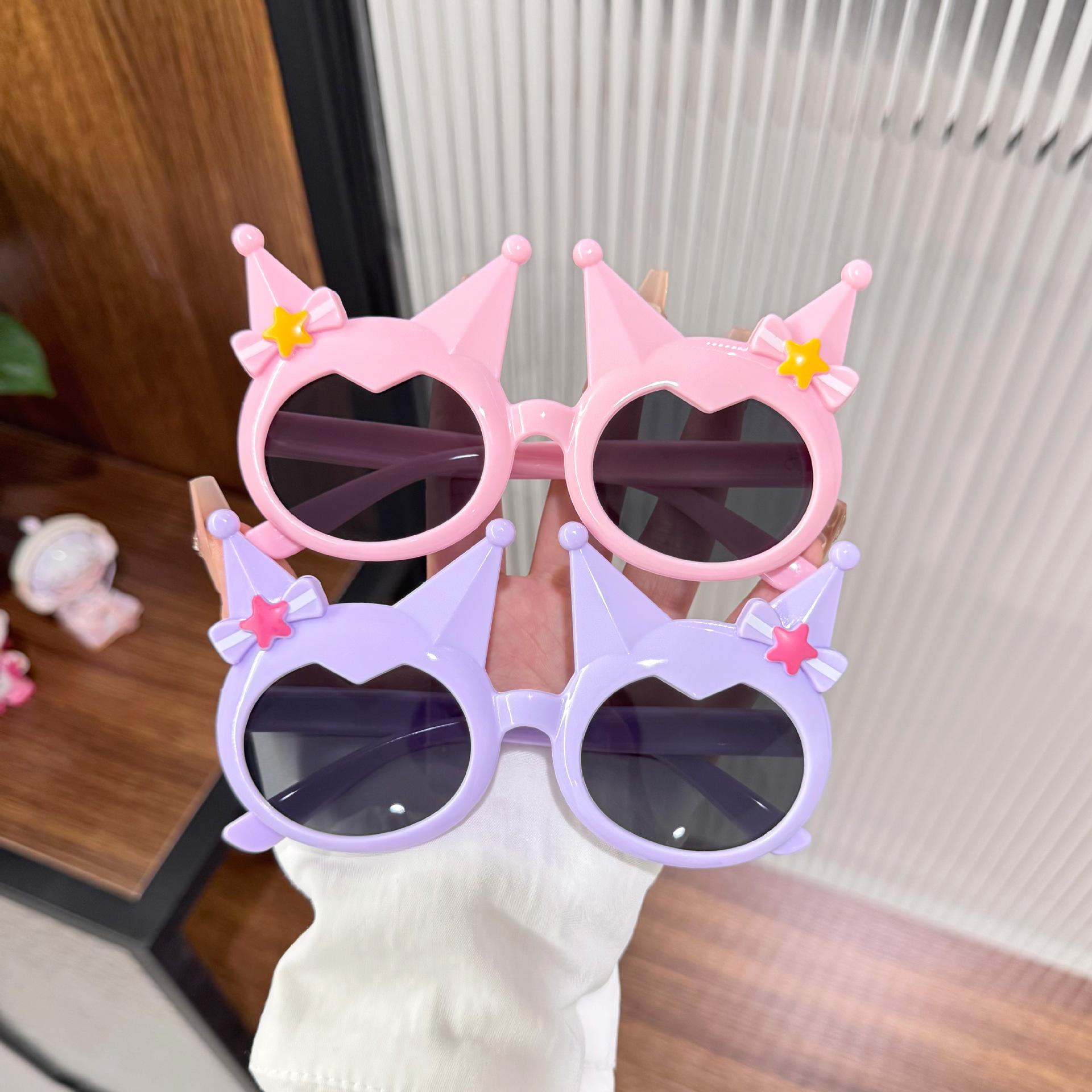 Little Girl Fashion Sunglasses Baby Girl Stage Performance Kidsren's Sunglasses Cute Kuromi Sun Protection Sunglasses