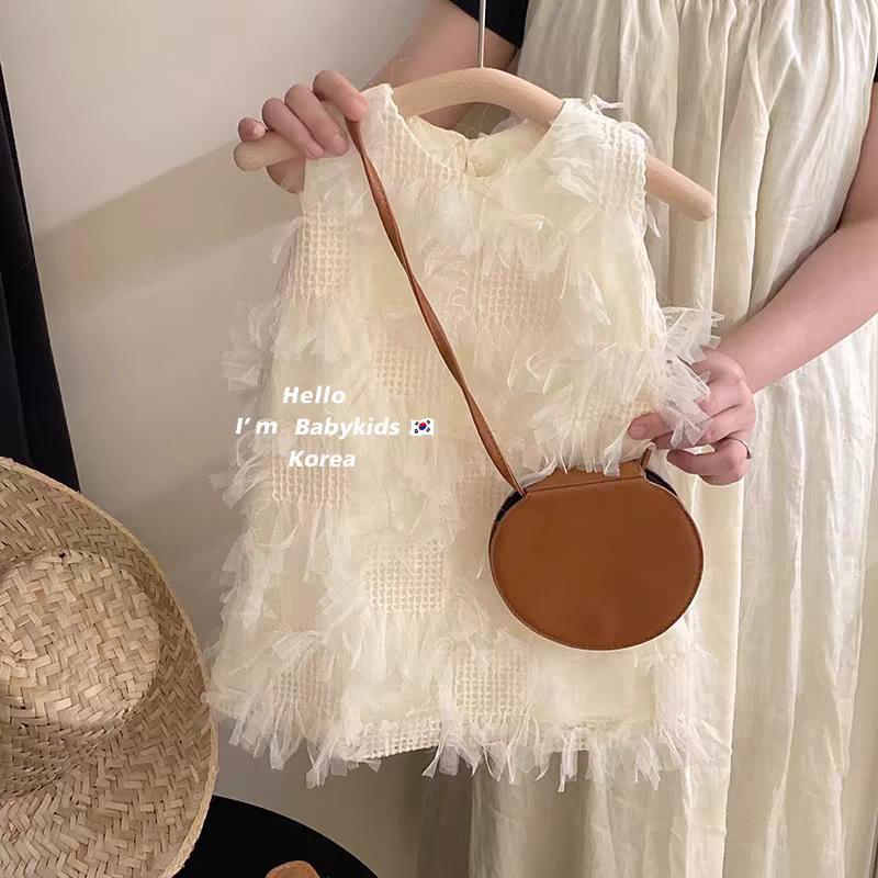 Ningli Children's Clothing 2026 Spring/Summer Fashionable and Elegant Vest Dress for Baby Girls, Fairy-Like High-End Dress for Girls