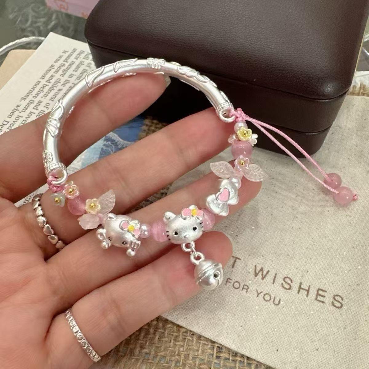 2026 new half-bracelet Hello Kitty and My Melody beaded bracelet, a fashionable gift for girlfriend or best friend's birthday