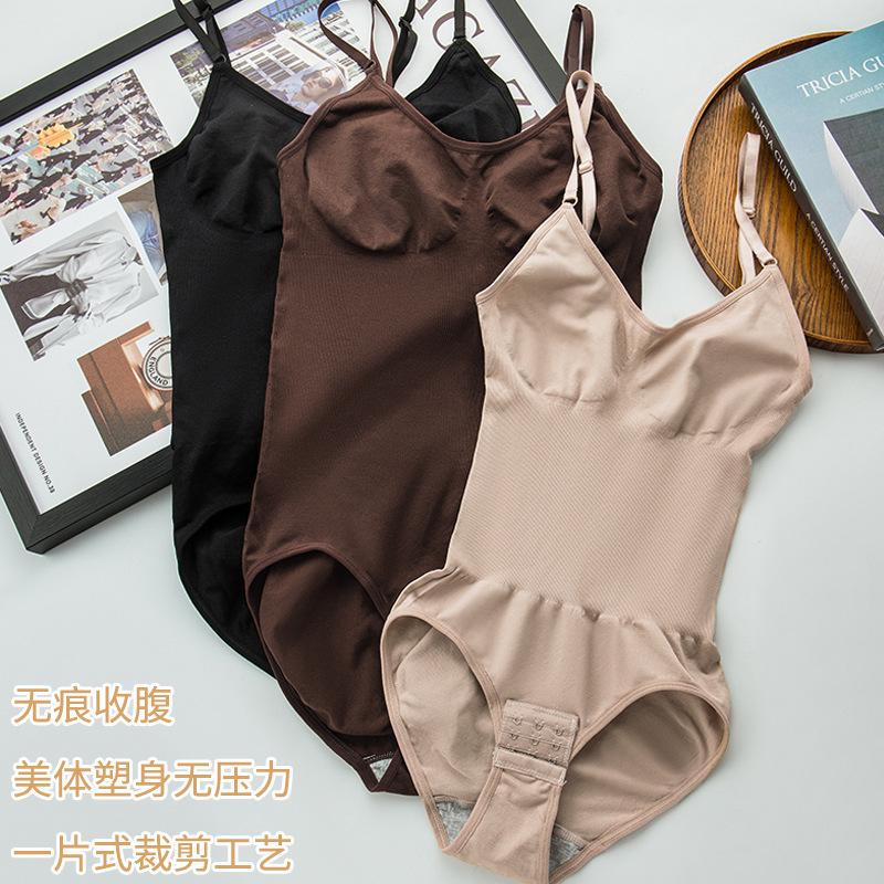 Cross-Border One-Piece Shapewear Women's Tummy Control Pants Open-Crotch Butt-Lifting Shaping Camisole Corset Bodysuit Shapewea