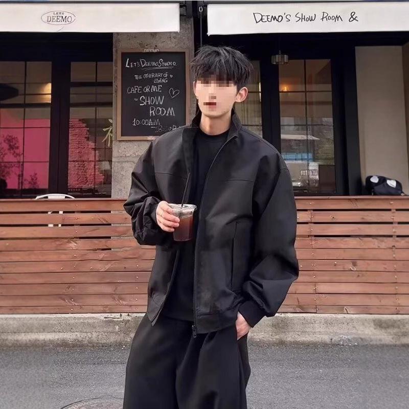 2024 Spring and Autumn Handsome Jacket Men's Ins High Street Trendy Brand Hong Kong Style Japanese Style Harajuku Style Korean Style Trendy Loose Jacket
