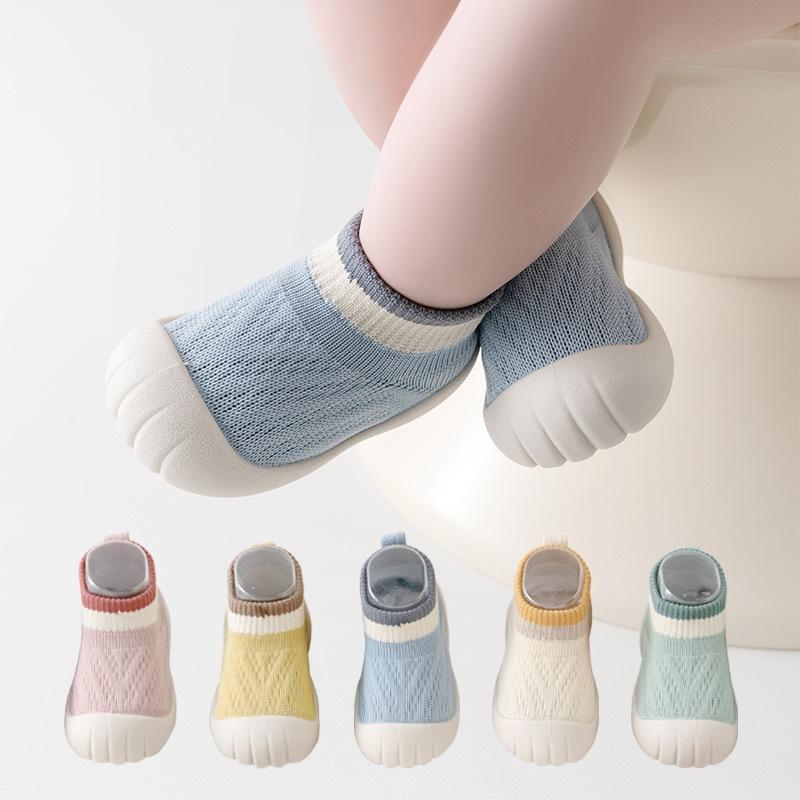 Baby walking shoes and socks for 0-3 years old, soft-soled, breathable, unisex infant shoes, indoor non-slip floor socks