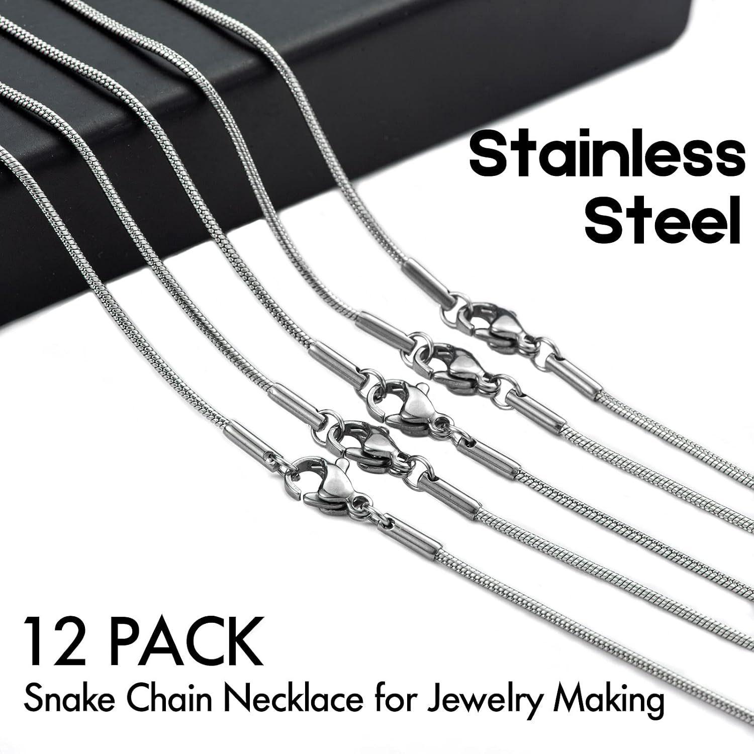 In stock: Stainless steel snake chain, DIY necklace, plain chain, 1.2mm silver titanium steel clavicle chain, jewelry accessories, wholesale
