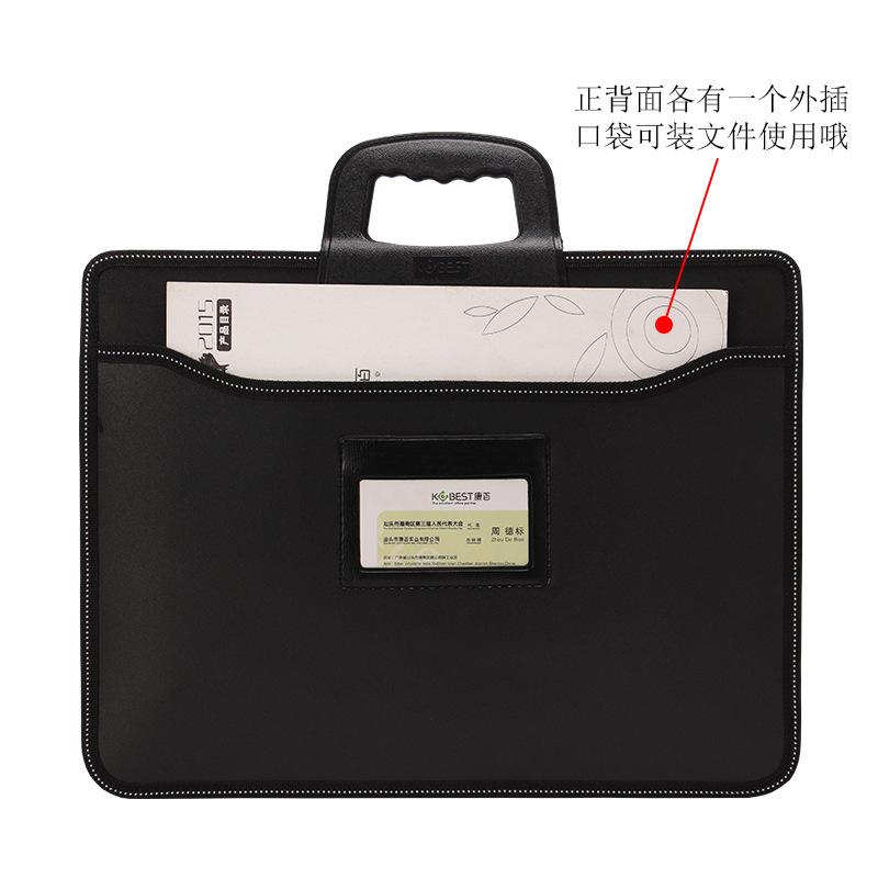Kobest Kangbai A4 Office Portable Large-Capacity Waterproof Briefcase Document Bag File Bag