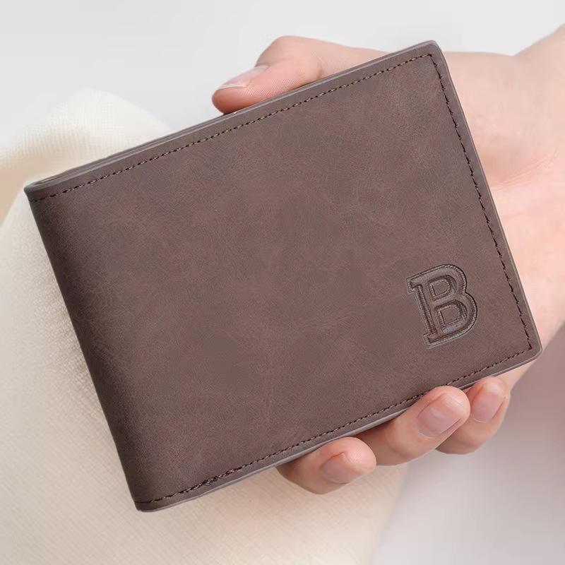 Fashionable Retro Men's Short Wallet New Model 80% off Multi-Card Slot Wallet Multi-Functional Coin Purse in Stock