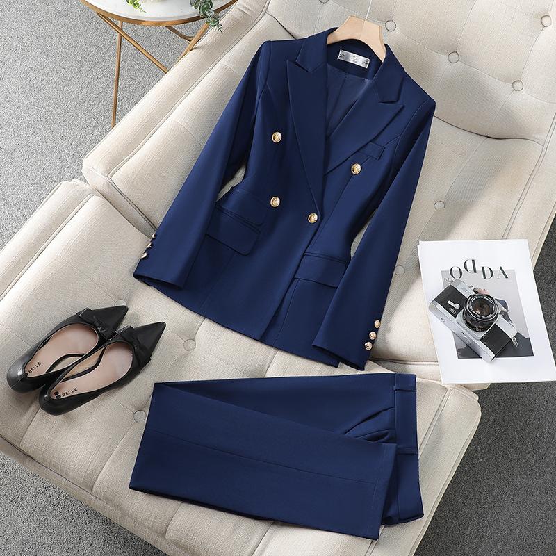 2024 new women's long sleeve professional suit pants formal suit overalls women's 8881 wholesale