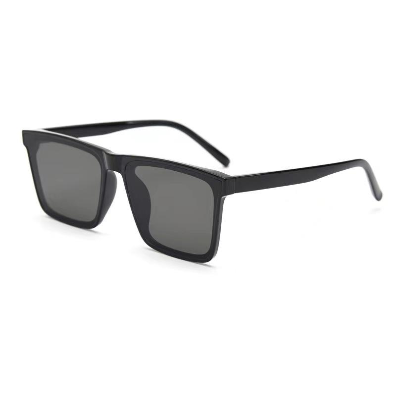Popular Square Frame Sunglasses for Women, Anti-Uv Nylon Flat Sunglasses, Fashionable Internet Celebrity Street Photography, Trendy Sunglasses