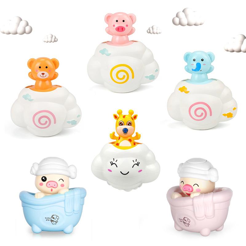 Children's Baby Baby Jetting Bathtub Piglet Rain Clouds Toy Fawn Water Spinning Shower Shower Water Spinning Toy