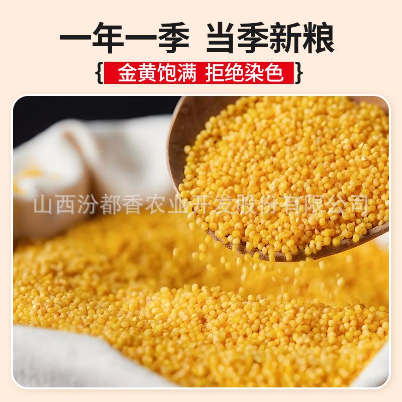 Shanxi Yellow Millet Specialty, Mizhi Seasonal Millet Porridge, Small Yellow Millet, High-Quality New Millet, Authentic Mountain Millet, Millet Oil