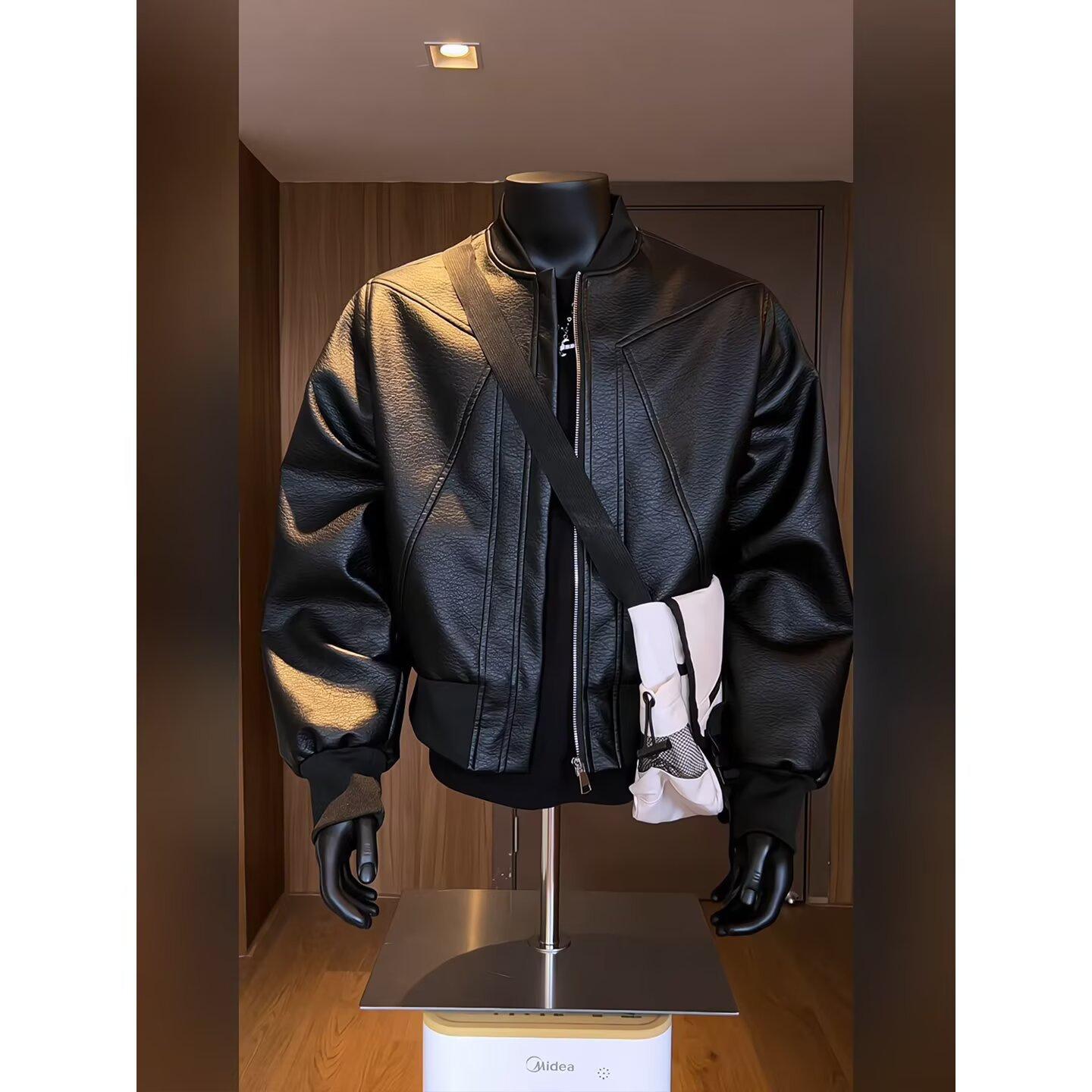 American Retro Motorcycle Leather Jacket for Men, 2025 Spring and Autumn New Heavy-Duty Stylish High-End Flight Jacket