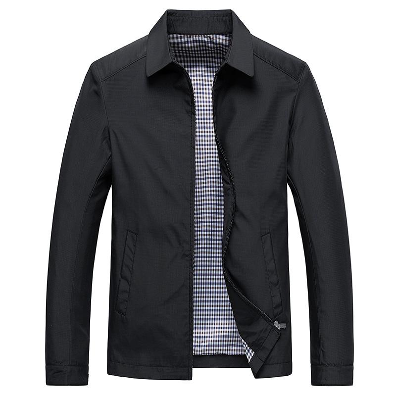 Men's Thin Jacket Dad's Coat Spring and Autumn Middle-aged Business Lapel Casual Jacket Men's Cross-border Wholesale