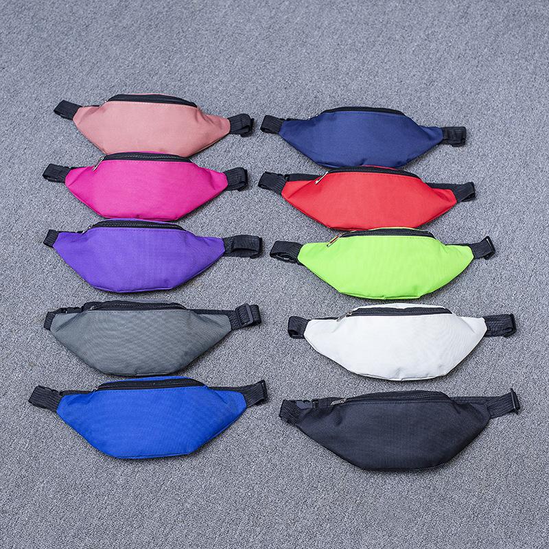 New Simple Solid Color Waterproof Men's and Women's Waist Bag Single Shoulder Crossbody Bag Outdoor Chest Bag Cross-Border Sports Waist Bag