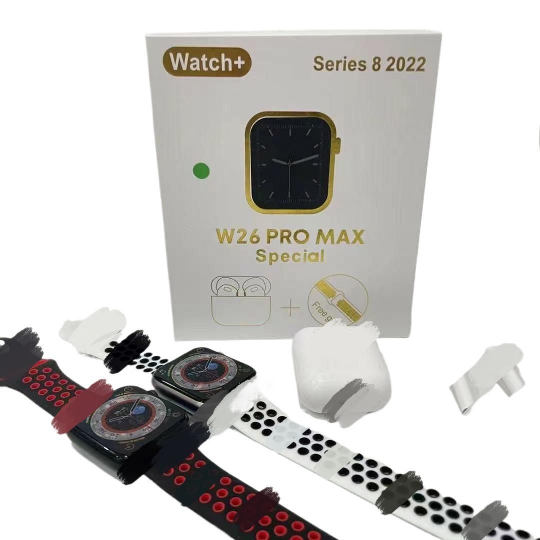 W26Promax Smart Watch Wireless Headset Two-In-One Combination Set Heart Rate Exercise Pedometer Bluetooth Call