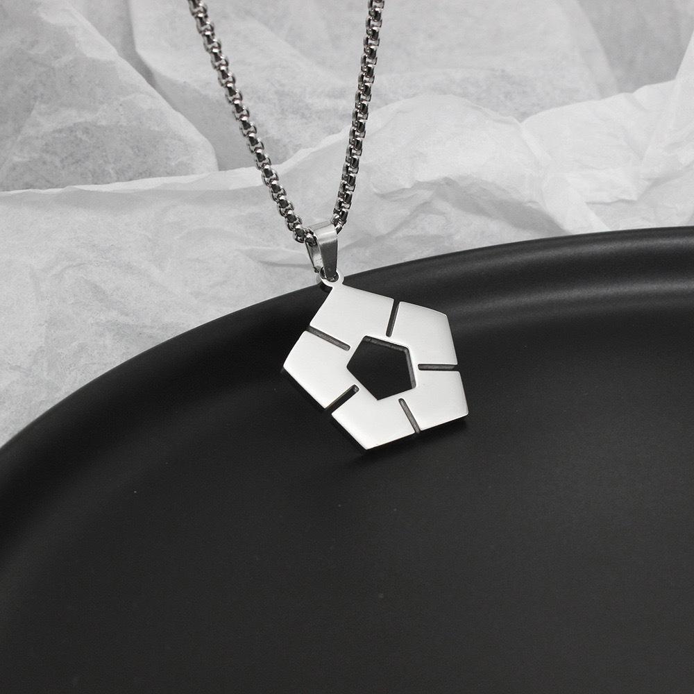 Amazon Anime Blue Fan Gift Irregular Pendant Necklace Stainless Steel Adjustable Clavicle Chain Casual Jewelry