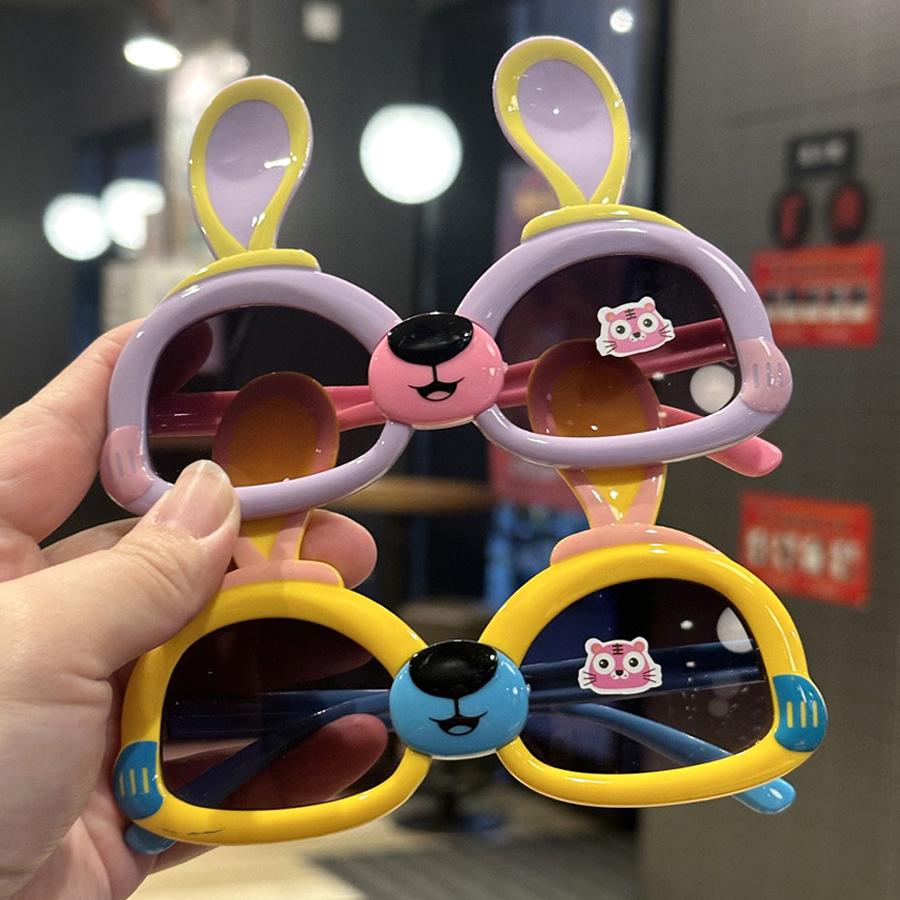 Super cute little rabbit children's sunglasses cute rabbit ears cartoon baby sunglasses photo festival sunglasses sunscreen