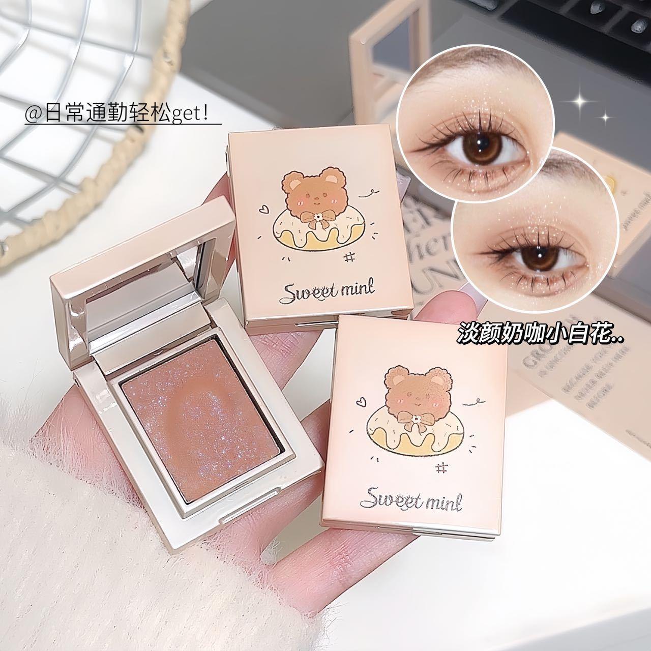 Sweet Mint Multi-Purpose Powder, Clear and Natural, with a Matte and Fine Shimmer Finish, Single Color Eyeshadow