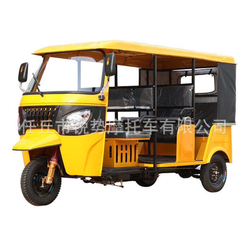 Fuel-powered motorcycle tricycle tuktuk exported to Africa, foreign trade dudu car, cross-border tourist passenger vehicle