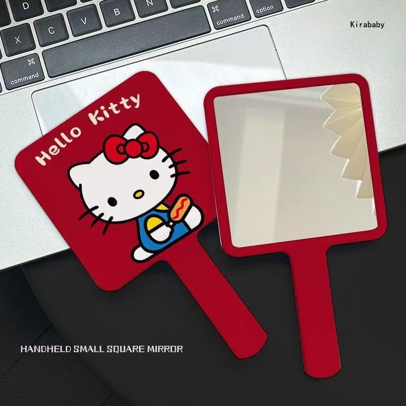 Cute Kt Handheld Square Mirror, Compact Portable Mirror, Student Beauty Makeup Mirror, Gift Portable Vanity Mirror